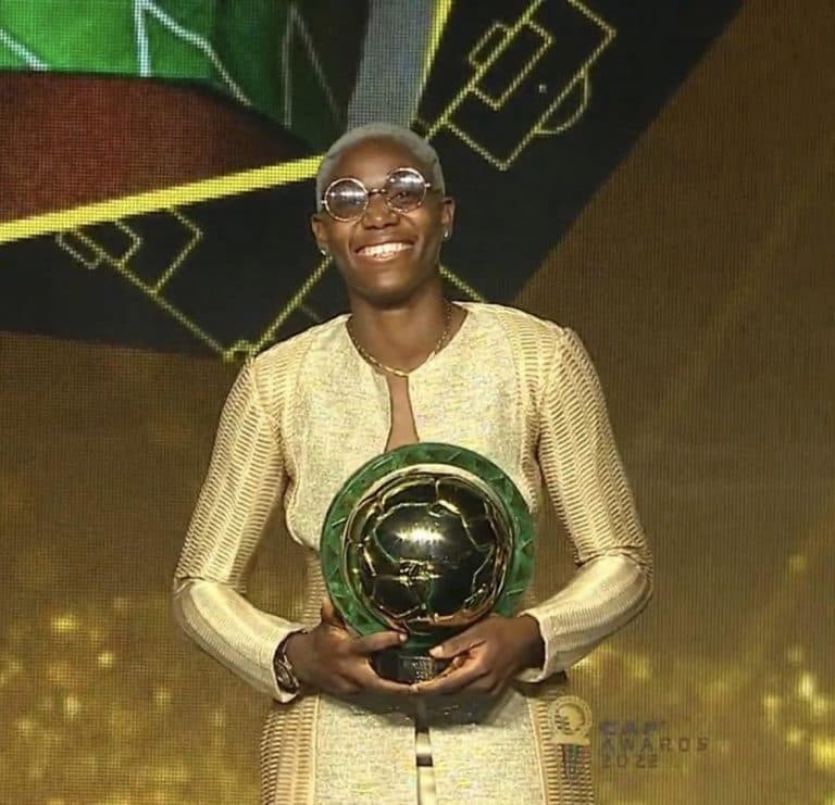 Cover Image for #CAFAwards2022: Asisat Oshoala Makes History, Wins African Player of The Year Five Years in a Row